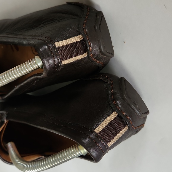 11 COACH mens loafers slip on brown C logo, driving moccasins,  loafers - Picture 6 of 9